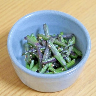 金時草（水前寺菜）の茎できんぴら☆捨てずに食べる